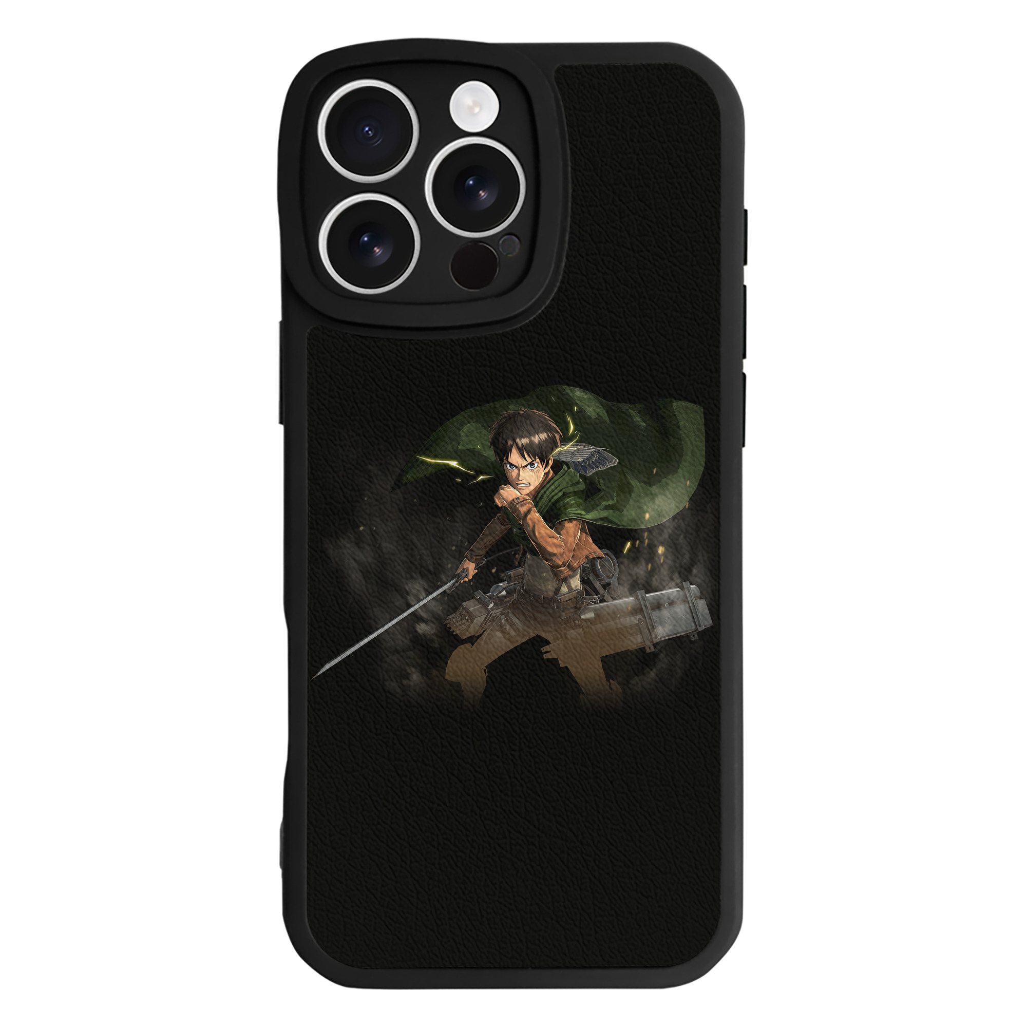 （画像用） 進撃の巨人 エレン･イェーガー Attack on Titan Eren Jäger 【iPhone 16シリーズ対応】シリコンスマホケース（レザー調） 材質：シリコン